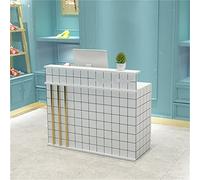 Moderno banco reception - Semplice ed elegante cassiere per negozi di abbigliamento e minimarket, piccoli negozi, bar, reception commerciale, bianco, 60 x 50 x 100 cm