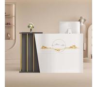 Moderno bancone per la reception del supermercato alla moda con ampio spazio di archiviazione per hotel, piccoli bar, saloni di bellezza e supermercati (dimensioni: 120 cm Colore: C)
