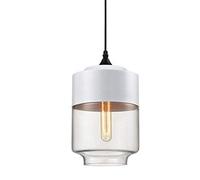 Moderno Bar di Luce a Sospensione E27, tonalità a soffitto in Vetro Trasparente per ristoranti e caffè, Elegante apparecchio di Illuminazione Decorativa, Design Contemporaneo, Ideale per l'uso