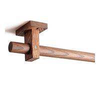 Moderno Bastone Per Tende In Legno Con 2 Staffe, Robusto Legno Massiccio Breve Bastone Per Tende 29mm Diametro Singtola Aste Per Tende Per Home Decor,Senza Anello-B-160CM