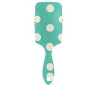 Moderno Bianco Rotondi Dots Teal spazzola antistatica capelli spessi Progettato massaggio del cuoio capelluto per capelli ricci con manico ergonomico cepillos para cabello