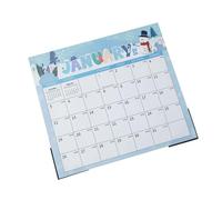 Moderno calendario inglese 2026 da appendere alla parete con carta spessa resistente agli strappi, perfetto per pratica linguistica, decorazione domestica, organizer da parete, calendario