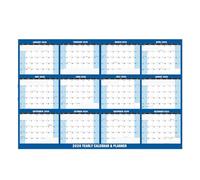Moderno calendario inglese 2026 da appendere alla parete con carta spessa resistente agli strappi, perfetto per la pratica linguistica, decorazione domestica, calendario giornaliero per la casa