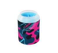 Moderno camuffamento magenta luce nera portatile del piede del cane rondella morbida setole del silicone animali domestici spazzola da bagno adatta per cani di taglia piccola, media e grande