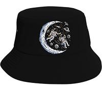 Moderno Cappello da Pesca Astronauts Swinging And Playing On The Moon Bucket Hat Traspirante Cappello da Sole per Donna Campeggio Estivo