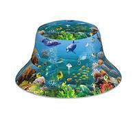 Moderno Cappello da Pescatore Sea World Bucket Hat Anti UV Cappello Trekking per All'aperto Campeggio attività
