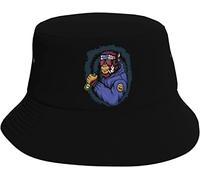 Moderno Cappello da Sole Monkey with A Bottle of Wine Cappelli da Spiaggia Moda Cappello Pescator per Primavera Donna Uomo