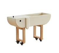 Moderno Carrello con rotelle da tavolo in stile con cestello portaoggetti e vassoio scorrevole, tavolino mobile, tavolino da salotto, tavolino da divano for soggiorno, comodino, comodino for camera da