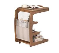 Moderno Carrello portaoggetti compatto con rotelle a 4 livelli, carrello portaoggetti mobile, tavolino laterale for divano for soggiorno, carrello da cucina/sotto la scrivania con ruote girevoli Decor