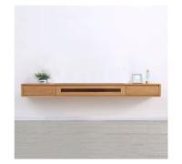 Moderno Console multimediale moderna Centro di intrattenimento galleggiante in legno, mobile TV montato a parete con cassetti Tavolino Porta TV(Nature,Grande)