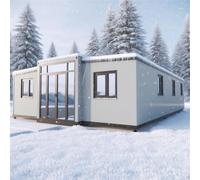 Moderno contenitore espandibile prefabbricato piccola casa con design modulare portatile pareti isolate camera da letto soggiorno cucina bagno per vacanze progetti ufficio residenziale layout