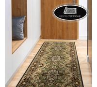 Moderno Conveniente Runner BCF Primavera Verde Fiori, Natur, Larghezza 70-120 CM