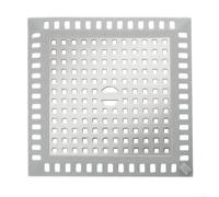 Moderno coperchio di scarico in acciaio inox per un uso sicuro del bagno, design innovativo per evitare scivolamenti (quadrato)