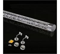 Moderno corrimano per scale in cristallo acrilico - Maniglia antiscivolo per supporto scale 300 cm - ideale per anziani adulti e bambini - Kit completo in finitura argento