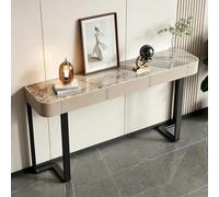Moderno da ingresso stretto con cassetti portaoggetti / dietro il divano | Tavolo consolle da ingresso con piano in pietra sinterizzata, ideale per soggiorno, ingresso(D,80*35*85cm/31.5*13.8*33.5in)