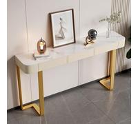 Moderno da ingresso stretto con cassetti portaoggetti / dietro il divano | Tavolo consolle da ingresso con piano in pietra sinterizzata, ideale per soggiorno, ingresso(A,160*35*85cm/63*13.8*33.5in)