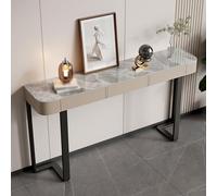 Moderno da ingresso stretto con cassetti portaoggetti / dietro il divano | Tavolo consolle da ingresso con piano in pietra sinterizzata, ideale per soggiorno, ingresso(C,100*35*85cm/39.4*13.8*33.5in)