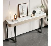Moderno da ingresso stretto con cassetti portaoggetti / dietro il divano | Tavolo consolle da ingresso con piano in pietra sinterizzata, ideale per soggiorno, ingresso(B,160*35*85cm/63*13.8*33.5in)