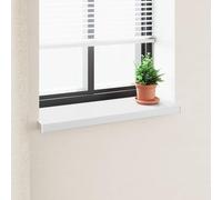 Moderno davanzale in PVC bianco, 100 x 35 x 4,5 cm, durevole e resistente all'umidità, facile montaggio con colla, ideale per interni ed esterni come ripiano stabile per piante