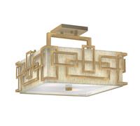 Moderno Deckenleuchte Chino Crema Bronzo Angolare Sala Soggiorno Design Lampada