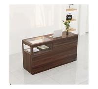 Moderno display in vetro Reception Desk Design retrò per negozi al dettaglio Vetro temperato Frontale Elegante servizio clienti Mobili elegante area reception soluzione