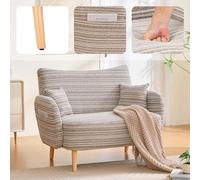 Moderno divano a due posti dal design elegante, con braccioli super comodi, cuscini per i braccioli e borsa portaoggetti, divano a due posti profondo, comodo divano moderno per camere da letto, piccol