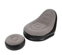 Moderno Divano Gonfiabile Poltrona Reclinabile Morbida e Resistente con Poggiapiedi per Balcone Patio Viaggio 150x100x85 Cm