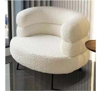 Moderno divano singolo in sherpa, design curvo con schienale per il massimo comfort, perfetto per soggiorno, camera da letto, salone e ufficio