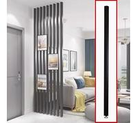 Moderno divisorio in alluminio per la privacy, dal design dal pavimento al soffitto, ideale per studio, corridoio, ingresso; sistema di feritoie in metallo per una migliore separazione dello spazio
