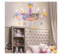 Moderno e Romantico Arcobaleno lampadario di Cristallo Candela Europea per Bambini Ragazza Principessa lampade a Sospensione lampade, Cucina