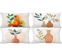 Moderno e semplice Federe Cuscini 40x80 Federe Cuscini da Esterno Morbido Set di 4 Cushion Covers Europa settentrionale Rettangolare Fodere Divano Soggiornoo Estate Patio Giardino Decorazione 23v-L