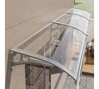 Moderno Esterno Pensilina Tettoia For Porta Anteriore, finestra pensiline Tettoia In Policarbonato, tettoie arco Alluminio, pensiline Tettoia For Porta Curva, Silenzioso,Pioggia UV Neve Protezione. (