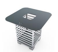 Moderno Falò Canna Fuoco Braciere + Griglia Feuerplatte Grillring