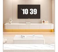 Moderno Farmhouse Mobile TV Stand con Ante Grande Console Media Montaggio A Parete Storage 200CM Mensola TV per Soggiorno Elegante Unità di Intrattenimento Casa