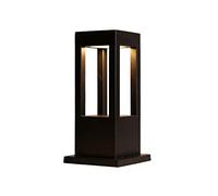 Moderno Faro Cilindrico in Alluminio Pressofuso Nero, Antiruggine, Luci per Recinzida Giardino, Lanterna per Esterni, Palo per Esterni, Vista Sul Cortile,De da Terra per Esterni, Villa/60 cm