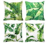 Moderno Federe Cuscini Divano 45X45 Set di 4 Europa Settentrionale Cuscini per Divano Esterno Morbido Quadrato Cushion Covers per Camera da Letto Estate Giardino Patio Decorazione Della Casa 19H-L