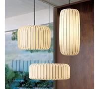 Moderno giapponese Wabi Sabi Lampadario di seta E27 Lampada a sospensione Nordic Home Decor per soggiorno Sala da pranzo Camera da letto B&B Loft Senza lampadina