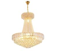 Moderno Grande Lampadario Di Cristallo, Lampada A Sospensione In Stile Impero Con Sfera A Goccia, Apparecchio Di Illuminazione Per Soffitti Alti Con Base E14 Per Soggiorno Atrio Scale Hotel(Diameter