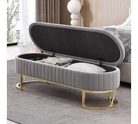 Moderno imbottito Flip Top Scarpiera Ottomano Panca Ingresso e Soggiorno Sedile Elegante Ovale Fine del Letto Rack Multi-funzionale Poggiapiedi & nizer