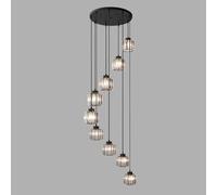 Moderno Ingresso in Foyer con Alto soffitto Nero Lungo lampadario Oro Fattoria Industriale a Sospensione per la Sala Pranzo Camera da Letto Cucina Isola Scale
