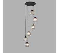 Moderno Ingresso in Foyer con Alto soffitto Nero Lungo lampadario Oro Fattoria Industriale a Sospensione per la Sala Pranzo Camera da Letto Cucina Isola Scale