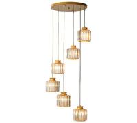Moderno Ingresso in Foyer con Alto soffitto Nero Lungo lampadario Oro Fattoria Industriale a Sospensione per la Sala Pranzo Camera da Letto Cucina Isola Scale
