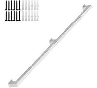 Moderno kit di ringhiera bianca per scale - ringhiera in metallo per interni ed esterni, barra di sicurezza antiscivolo, disponibile in 1 m, 1,5 m, 2 m, 2,5 m, 240 cm.