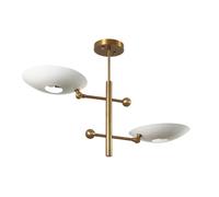 Moderno Lampadario Sputnik In Ottone Grezzo Fissaggio Industriale Stilnovo