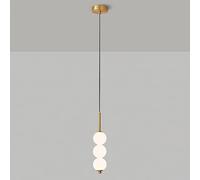 Moderno Latte lineare di metà secolo di Mezza secolo Globo Globo a Bolla Illuminazione a Sospensione Rame 5 Leggero Barra Lunghe Lampada a Sospensione Cucina Oro a soffitto a Sfera lampadario a