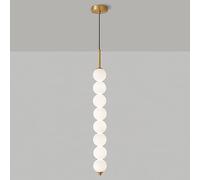 Moderno Latte lineare di metà secolo di Mezza secolo Globo Globo a Bolla Illuminazione a Sospensione Rame 5 Leggero Barra Lunghe Lampada a Sospensione Cucina Oro a soffitto a Sfera lampadario a