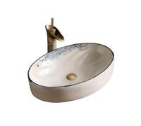 Moderno Lavandino da bagno dipinto a mano con balcone, semplice lavandino scarico e rubinetto Piano di lavoro