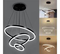 Moderno Led anelli lampada a sospensione cerchio appeso lampadario a soffitto per soggiorno sala da pranzo plafoniere apparecchio di illuminazione domestica