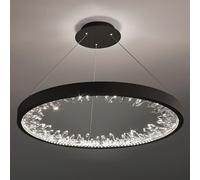 Moderno LED Glam Anello di Cristallo Cerchio Lampadario Lampada a Sospensione a soffitto per Camera da Letto Soggiorno Luce da 23,5 Pollici a 3 Colori Made in China