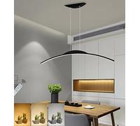 Moderno LED sala da pranzo luci a sospensione nero arco dimmerabile elampada a sospensione ufficio soffitto lampadario tavolo da pranzo lampada altezza regolabile soggiorno camera da letto 100cm/45W